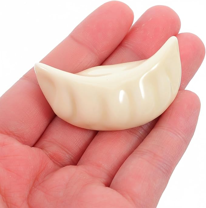 12pcs Ceramic Chopstick Holder, White Chopstick Rest, Realistic Dumpling Shaped Stand for Spoon Fork Knife, Porcelain Utensil Rack for Home Restaurant Table Decor, Unique Asian Dinnerware Accessory