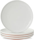 10.25-Inch Dinner Plates Set of 4, Dual Glaze Stoneware Plates, Microwave and Dishwasher Safe, Ceramic Plates for Everyday Dining, Stardust Glaze White