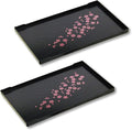2pack Set, Cherry Blossom Pattern Small Tea Serving Tray, 10 x 6.3inches, Japanese Style, Made in Japan