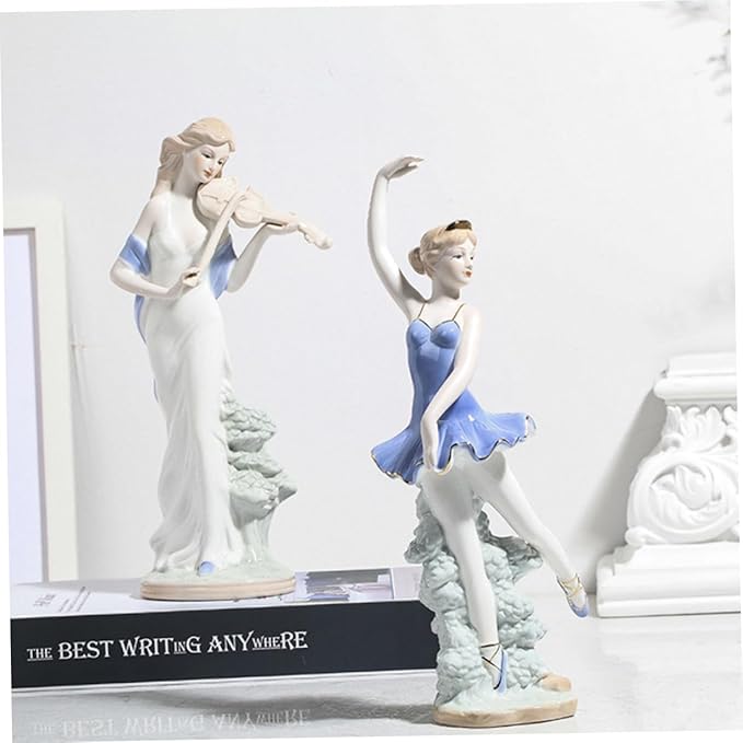 Handmade Ceramic Sculpture for Table Home Decor White Ornament Sculpture Decor for Living Room