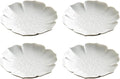 Gaolinci Zen Ceramic Lotus Shaped Appetizer and Dessert Plates (Set of 4)