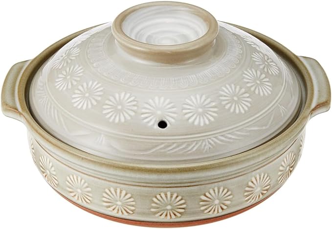 TIKUSAN Donabe Japanese Hot Pot Banko Ware Made in Japan (7 go(51 fl oz.))