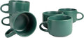 10 Strawberry Street Wazee Matte 4.75"/22 oz Oversized Mug, Set of 6, Emerald Green