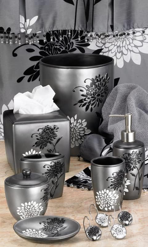 Zahari Home Erica Stylish Soap Dispenser Set - Modern Print Design for Kitchen and Bathroom - Lotion Pump, Dish Soap, Hand Sanitizer, Hand Soap - Cute and Practical