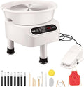 VEVOR Pottery Wheel Direct Drive 350W, 10 inch Ceramic Forming Machine with LCD Touch Screen Foot Pedal 50-300RPM Adjustable Speed, 18PCS Accessory Tools Kit for Adults Beginners, Craft Gift, White