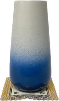 Ceramic Vase Decor, 8 Inch Flower Vase for Modern Farmhouse, Room, Home, Kitchen, Housewarming, Coffee, Table, Boho, Shelf, Vintage, Bookshelf, Dinning, Office, Coffee Home Decor (Gradient Blue)