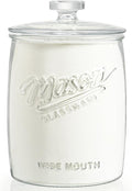 1 Gallon Glass Cookie Jar with Airtight Lid, Wide Mouth Mason Jar for Pantry & Laundry Room Organization, Large Apothecary Jars for Sugar, Candy, Rice, Dog Treat & Food Storage Jar– Set of 1