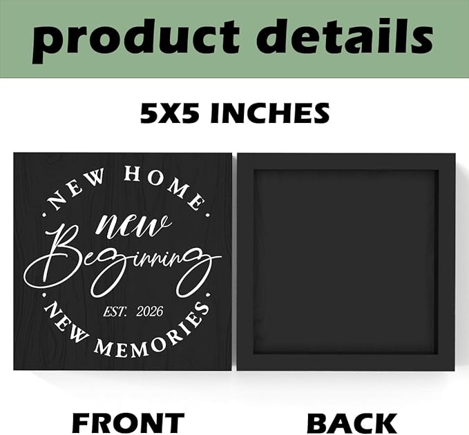 Great Housewarming Gifts New Home Gift Ideas Great Housewarming Decor Rustic Accessories Decor Wooden Box 5.1 x 5.1 Inches