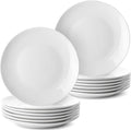 BTaT- White Dessert Plates, 8 inch, Set of 12, Small Plates for Appetizers