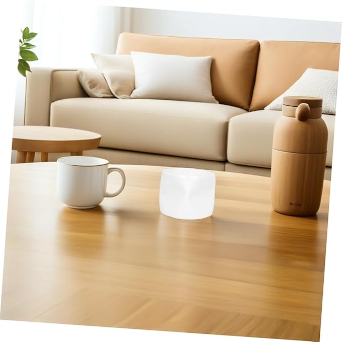 Unique Irregular White Porcelain Cup for Tea Candle Holder Ceramic Bowl for Home Decor and Special Occasions