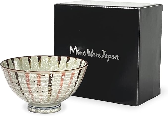 Traditional Style Japanese Ceramics Rice Bowl Chawan Pottery, Dishwasher Microwave Safe Made in Japan (Sabitokusa, Small (nakahira))