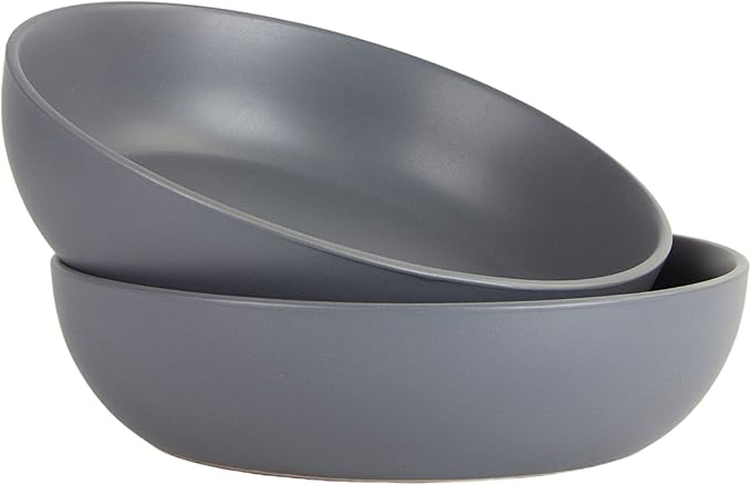 10 Strawberry Street Wazee Matte Coupe Dinnerware, Bowl, Charcoal, Set of 6
