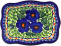 Polmedia Polish Pottery Rectangular Baker UNIKAT - Brilliant Butterfly Popp Pattern Handmade in Boleslawiec Poland by Ceramika Bona + Certificate of Authenticity