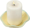 uxcell Candle Holder Plates, 4 Inch Ceramic Candle Tray Tealight Incense Holder Dish Candlestick for Tea Light Aromatherapy Wedding Rustic Vintage Home Decor, Lotus Leaf Gold