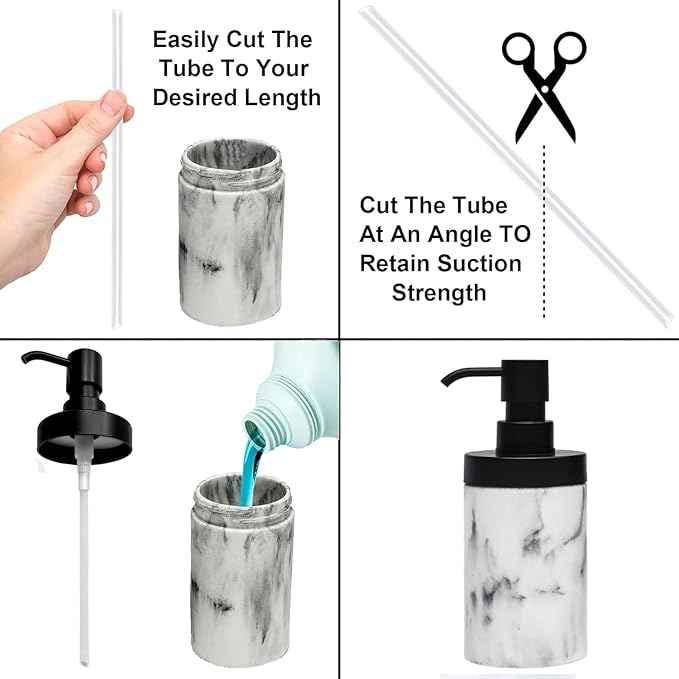 Mason Jar Liquid Soap Dispenser Lids and Pump, Modern Farmhouse Decor for Kitchen Sink& Bathroom, Liquid Soap Pumps for Hand Soap, Dish Soap, Lotions(Black Matte, 2 Pack)