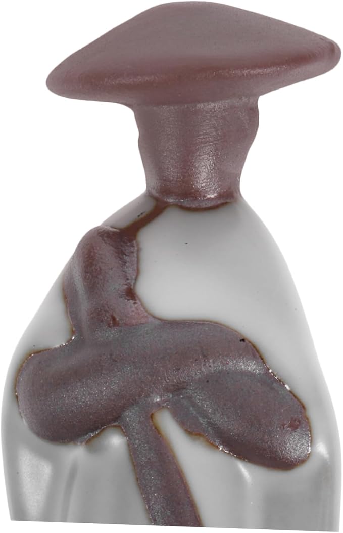 SUPVOX Japanese Monk Statue for Home Decor Samurai Sculpture Asian Garden Sculpture Ceramic Miniature Table Ornament