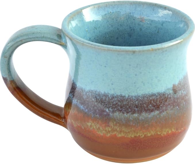 ALWAYS AZUL POTTERY Mug in Indian Summer Glaze - Handmade Ceramic Coffee Mug - Stylish and Unique Handcrafted Artistic Drinkware - Polished Clay Cups, Great for Coffee, Tea, and Art Lovers