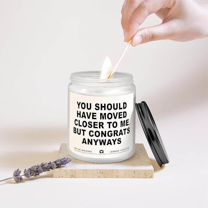 Housewarming Gifts New Home, Best Housewarming Gifts 2026 - Handmade Lavender Scented Candle - New Home Gift Candle Ideas, House Warming Gift for Friends Couple New Homeowner (7oz)