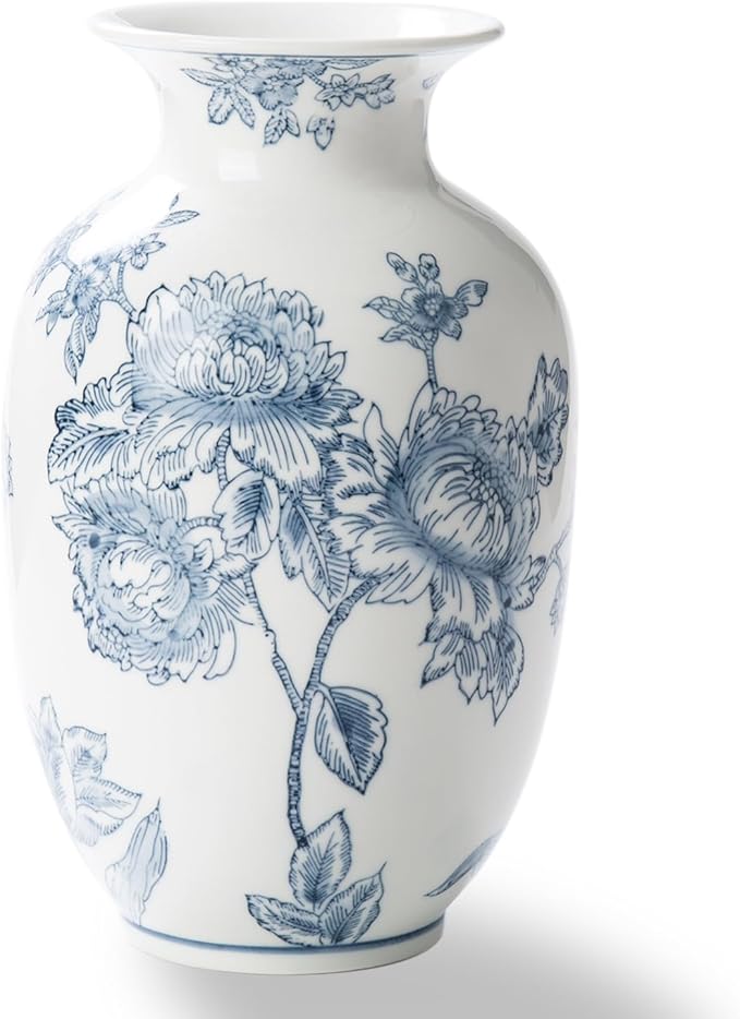 Blue and White Vase for Home Decor, Ceramic Chinoiserie Vase Decor, Porcelain Vases, Flowers and Branches