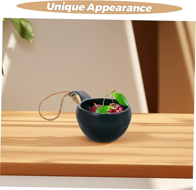 PRETYZOOM Japanese Vintage Ceramic Mug Soup Bowl Handles Aesthetic Tea Cup for Camping