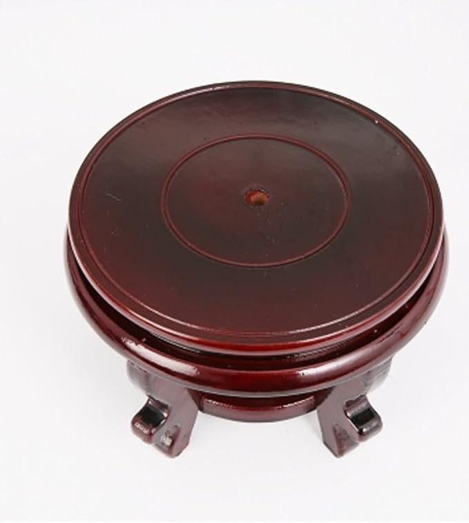 Chinese Display Stands Hand-Crafted Rosewood Oriental Vase Stand accessories Decor / Fish Bowl Stand (10.2 inches in diameter; 4.7 inches high)