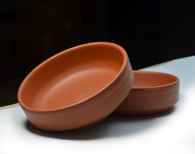 Qianshaguo Bowl zisha Clay Stone for Cooking Dolsot Bibimbap Soup Exclusive Range Unglazed Earthen (Yixing set of 2 bowls)