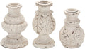 NIKKY HOME Taper Candle Holders Set of 3, Vintage Candle Stand Decorative Resin Candlestick for Wedding Party Mantle Fireplace Dining Room Table Centerpieces Decor