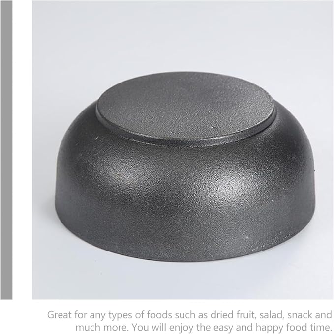 Cast Iron Bibimbap Bowl Korean Style Stone Pot Multi-Function Food Serving Bowl for Daily Use Portable Reusable Compatible with Induction Cookers