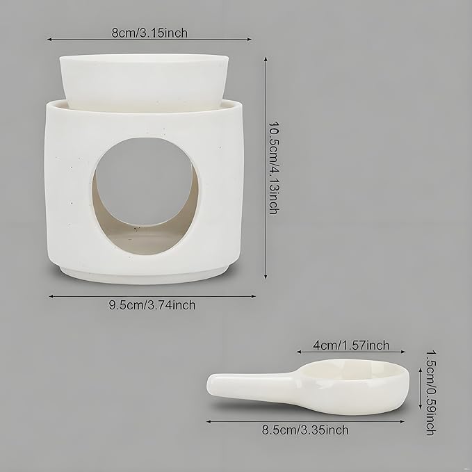 White Burner, Ceramic Tealight Warmer, Scented Oil Diffuser, White Ceramic Tea Light Candle Holder