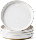 LE TAUCI Ceramic Salad Plates Set of 4, 8 Inch Modern White Dessert Plate Set for Appetizer, Bread, Small Dinner Plates for Kitchen, Microwave Dishwasher Safe, Scratch Resistant - Arctic White