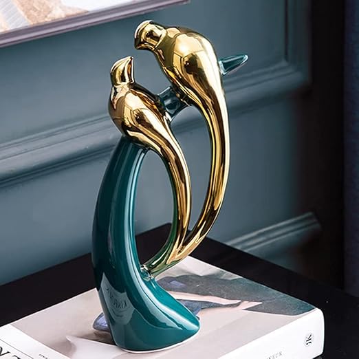 Modern Ceramic Abstract Animals Statues Living Room Sculpture Artistic Desktop Decoration Home Office Wine Cellar Creative Ornaments-A(B)