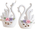 Fenteer Couple Swan Statues for Table Centerpiece Set of 2 Home Decor, Style D