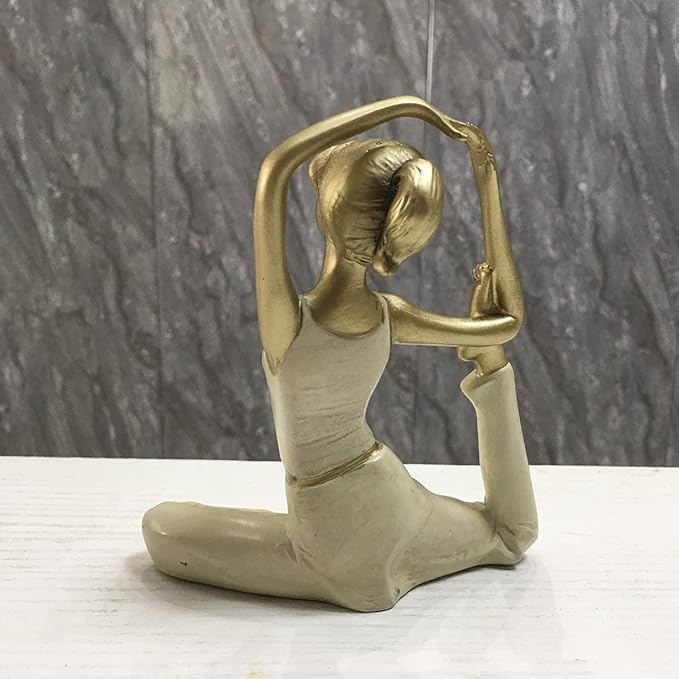 Artgenius Art Yoga Pose Statue Yoga Figurine and Statues,Home Decorative Girl Yoga Scuplture (King Pigeon Pose)