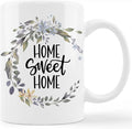 kunlisa Sweet Home Decor Mugs Cup,Home Sweet Home Wreath Sign Ceramic Mug-11oz Coffee Milk Tea Mug Cup,Home Owner Mug,Housewarming Gifts For New Home,Women Mom Newlyweds Gift