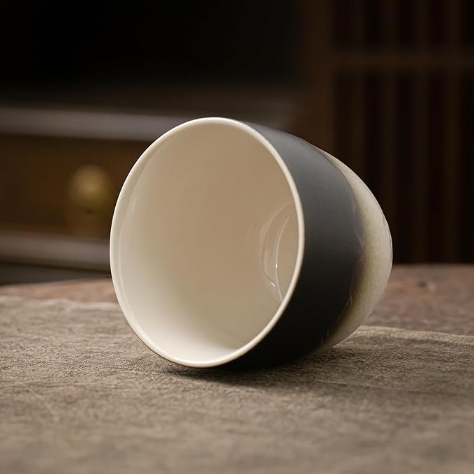 TEANAGOO Japanese Tea Cups, Chinese Tea Cup, 7.2Oz / 205 Ml, Japanese Tea Cup for Adults, Chinese Tea Cups no Handles, Japanese Cups, Asian Tea Cups Matcha Cup, Gradient Navy Black, 4 Pcs/Box, H24