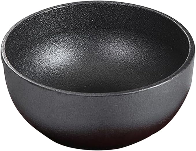 Cast Iron Bibimbap Mixing Rice Bowl 17cm Korean Stone Pot Serving Bowl Sturdy Household Food for Daily Use