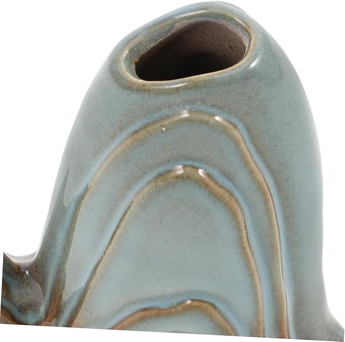 Miniature Mountain Ceramic Sculpture Elegant Fish Tank Decor for Home Office and Zen Garden Versatile Aquarium Landscape Ornament