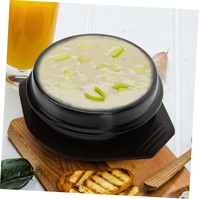 PRETYZOOM Korean Stone Pot Chinese Pot Casserole Ceramic Cooking Heat Insulated Tray