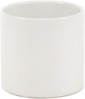 WGVI Matte White Ceramic Cylinder Vase Width 6.5" Height 6", Flower Arrangements, Candle Holder, Terrarium Planter Pot, Storage Container Organizer, Pen Brush Holder, Table top Decor, 1 Piece
