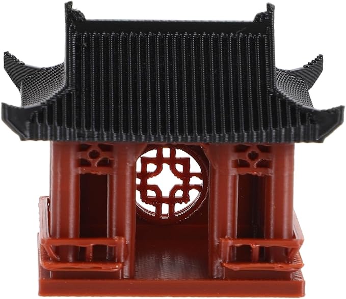 PRETYZOOM Miniature Pavilion Ornament Asian Style Pagoda Sculpture for Bonsai Gardens Tabletop Decor Zen Garden Accessories for Fish Tanks and Miniature Landscapes