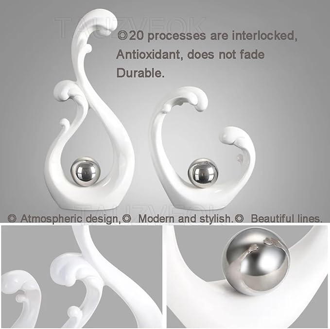 Sculptures Statues Sculpture Decoration White, Modern Abstract Art Sculptures Decoration, Office, Apartment Statues and Sculptures, Ceramic, White (White Wei?)