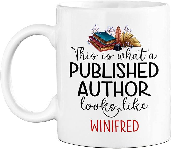 This Is What A Published Author Looks Like Ceramic Mug for Writer/Novelist/Poets/Author, Personalized Writer White Mug 11oz 15oz Custom Name, Author Writer Publisher Men Women Coffee Mug Gift