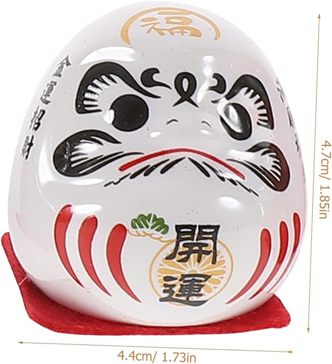 Wobbling Figurine Ceramic Sculpture Japanese Decor Lucky Mascot for Living Room