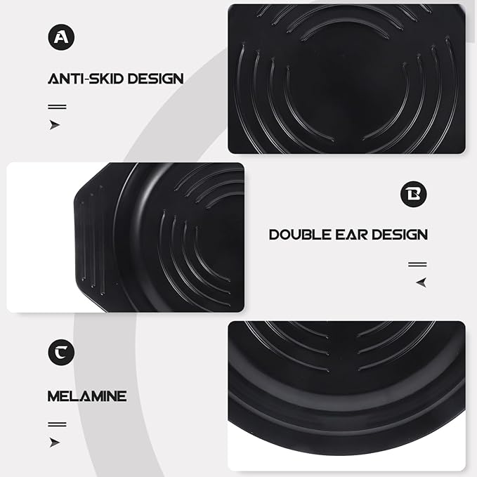 Ciieeo 2Pcs Casserole Tray Stone Bowl Trivet Dolsot Bowl Tray Korean Cooking Stone Bowl Tray Hot Pot Heat Insulation Holder for Bibimbap Korean Food and Soup