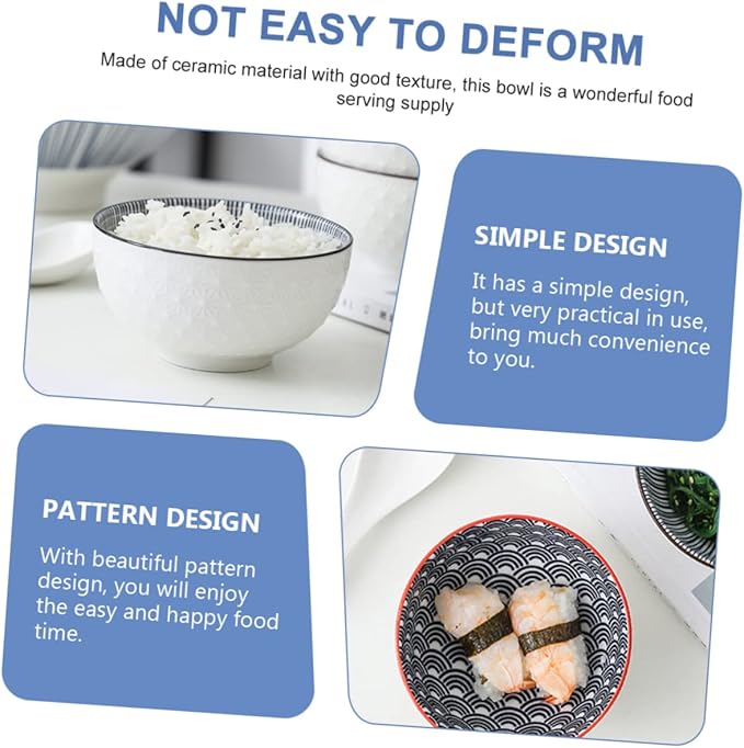 2pcs Ceramic Noodle and Salad Bowl Delicate Food Serving Bowls for Home Kitchen for Soup Ramen and Fruit Design for Dining and Entertaining