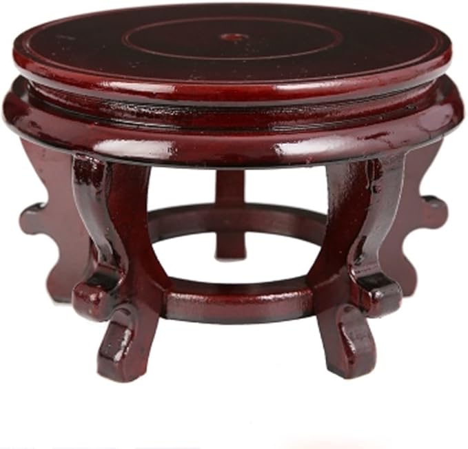Chinese Display Stands Hand-Crafted Rosewood Oriental Vase Stand accessories Decor / Fish Bowl Stand (Diameter 8.65 inches; 4.7 inches high)