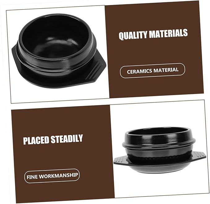 Garneck Korean Stone Pot Ceramic Casserole Soup Rice Bibimbap Cooking Pot Chinese