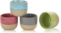 VanEnjoy Espresso Cups Set of 4 Stackable Coffee Mugs Colorful Unique Ceramic Glazed Demitasse Espresso Cups 4 Colors Ceramic Espresso Mugs 5oz Espresso Cups for Tea Coffee