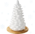 Honeydak Christmas Passive Essential Oil Diffuser Gifts, Christmas Tree Ceramic Diffuser with Wooden Tray for Home Bedroom Bathroom Office Holiday Xmas Decorations