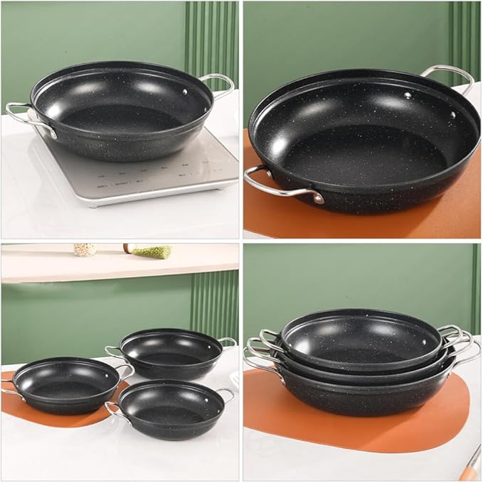 Alipis Large Cooking Pot Korea Stone Pot Stainless Steel Wok Cookware for Seafood Easy Clean Surface